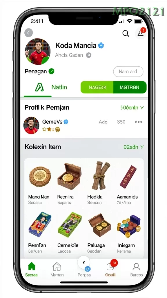 Cuplikan layar KOPI77 — pengaturan akun